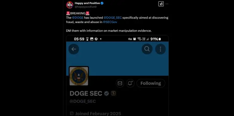 DOGE SEC DMs kept open for whistleblowers?